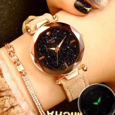 Ρολόι χειρός με στρογγυλή πλάκα και φωτιζόμενα δείκτες