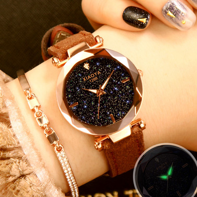 Ρολόι χειρός με στρογγυλή πλάκα και φωτιζόμενα δείκτες