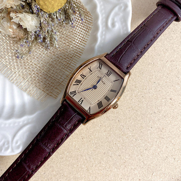Γυναικείο απλό ρολόι από οικολογικό δέρμα σε πολλά χρώματα