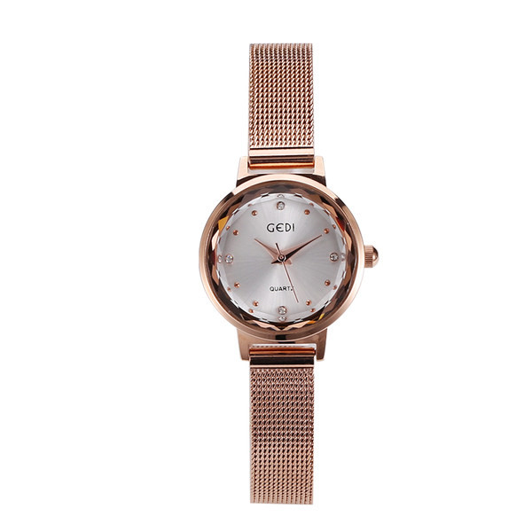 Γυναικείο ρολόι με μεταλλικό κούμπωμα και διακοσμητικές πέτρες