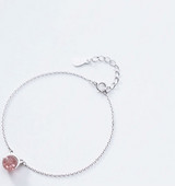 Γυναικείο βραχιόλι με κούμπωμα και διακοσμητική πέτρα