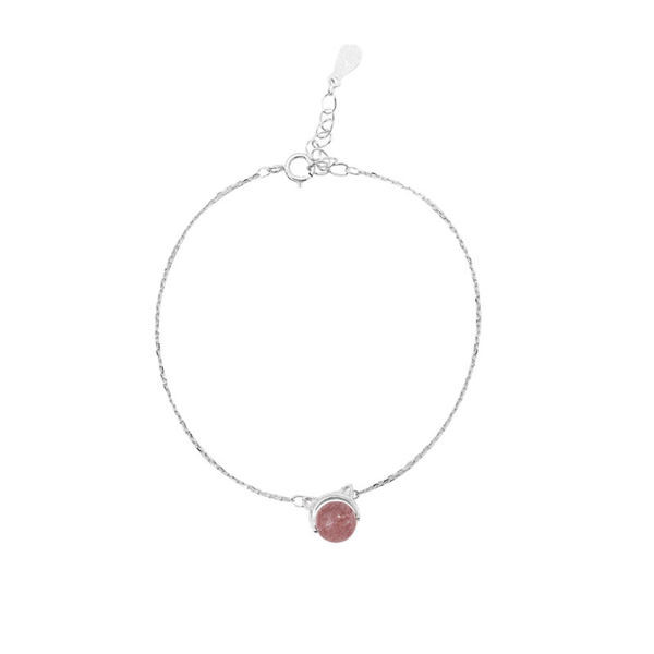 Γυναικείο βραχιόλι με κούμπωμα και διακοσμητική πέτρα