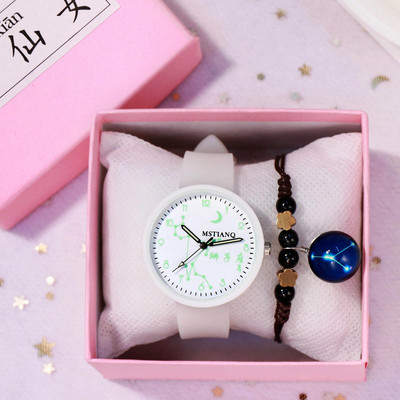 Γυναικείο φωτεινό ρολόι - στρογγυλό σχήμα