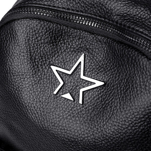Γυναικείο έκο δερμάτινο σακίδιο πλάτης με διακόσμηση μεταλλικό αστέρι