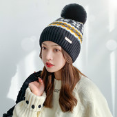 Γυναικείο χειμερινό καπέλο με επιγραφή  σε πολλά χρώματα