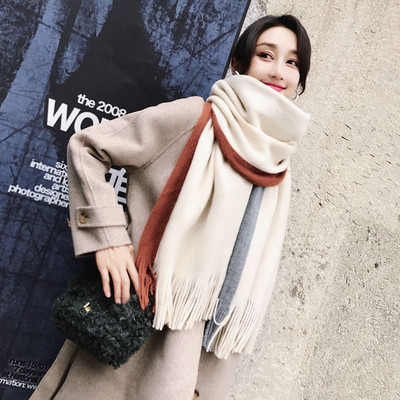 Γυναικείο κασκόλ casual με κρόσσια σε πολλά χρώματα