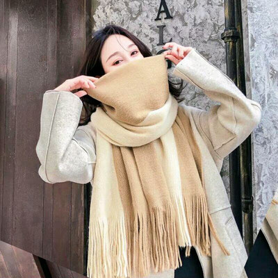 Γυναικείο κασκόλ casual με κρόσσια σε πολλά χρώματα