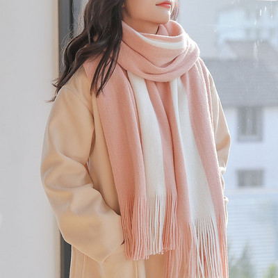 Γυναικείο κασκόλ casual με κρόσσια σε πολλά χρώματα