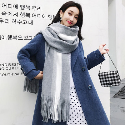 Γυναικείο κασκόλ casual με κρόσσια σε πολλά χρώματα