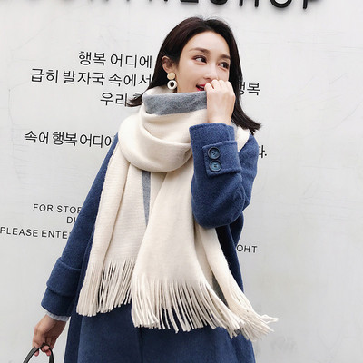 Γυναικείο κασκόλ casual με κρόσσια σε πολλά χρώματα