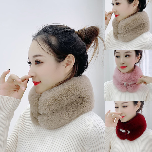 Дамска яка-шал за есента и зимата от изкуствен пух