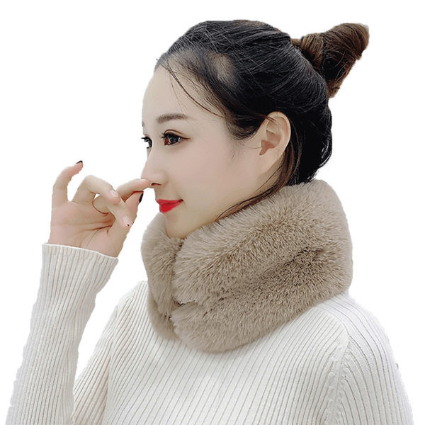 Дамска яка-шал за есента и зимата от изкуствен пух