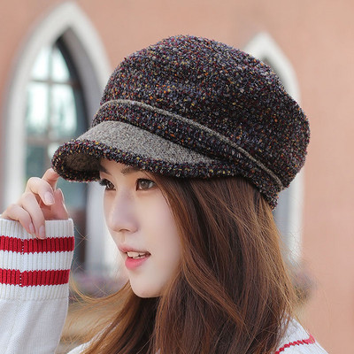 Γυναικείο καπέλο τύπου μπερέ φθινοπώρου με γείσο