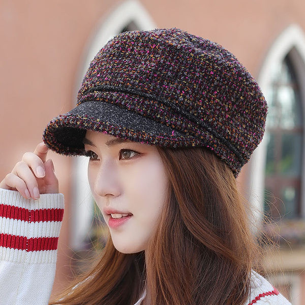 Γυναικείο καπέλο τύπου μπερέ φθινοπώρου με γείσο