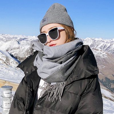 Casual γυναικείο φουλάρι με κρόσσια και κέντημα