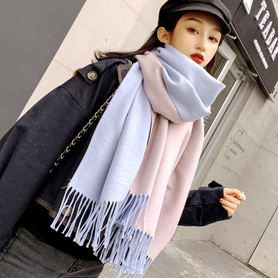 Casual γυναικείο φουλάρι με κρόσσια και κέντημα