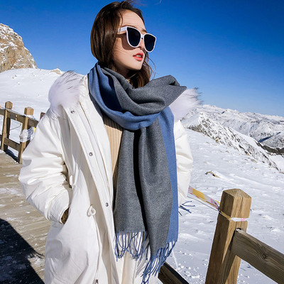 Casual γυναικείο φουλάρι με κρόσσια και κέντημα