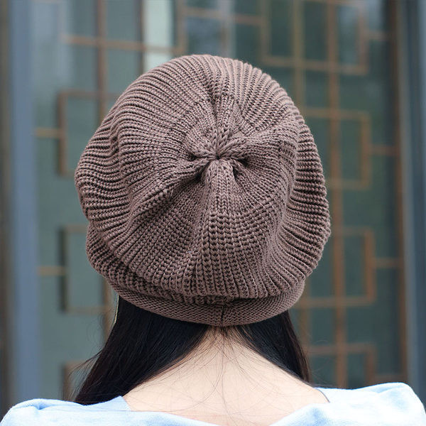 Γυναικείο πλεκτό καπέλο φθινοπώρου-χειμώνα πολλά χρώματα