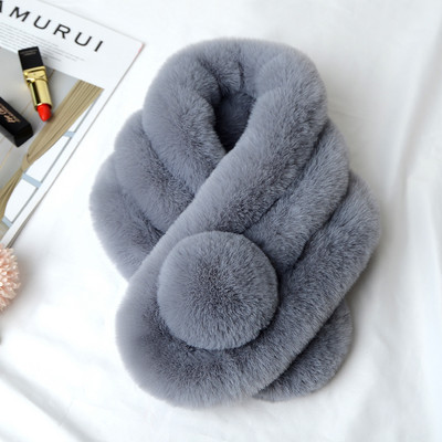 Дамски пухен шал - зимен