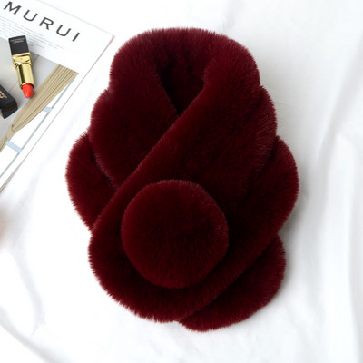 Дамски пухен шал - зимен