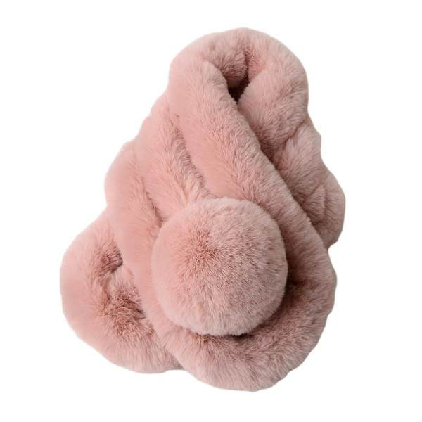 Дамски пухен шал - зимен