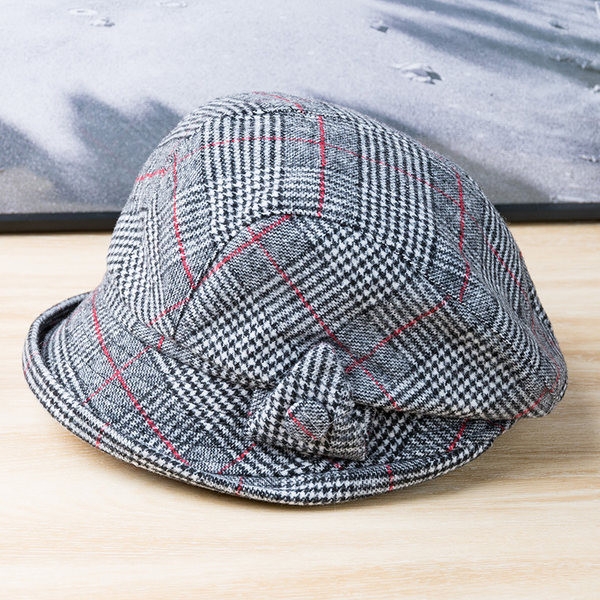 Γυναικείο καρό καπέλο τύπου μπερέ νέο μοντέλο