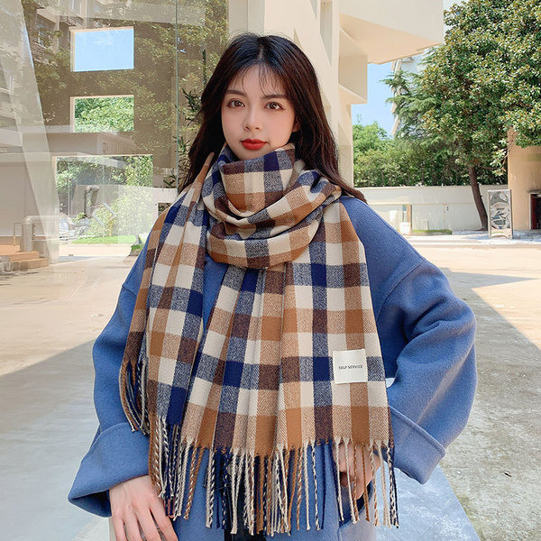 Нов модел дамски кариран шал в няколко цвята- подходящ за зимата