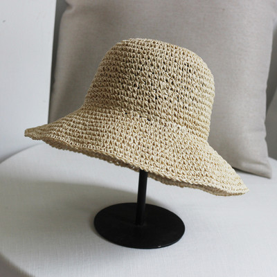 Καλοκαιρινό ψάθινο καπέλο με φαρδύ γείσο
