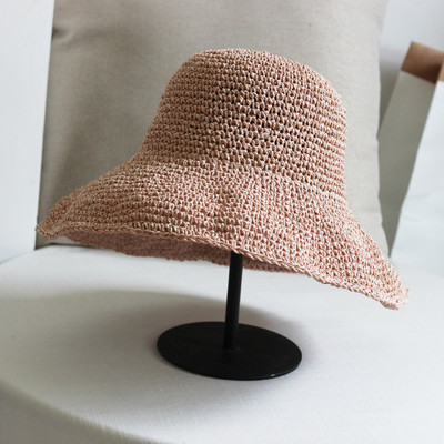 Καλοκαιρινό ψάθινο καπέλο με φαρδύ γείσο