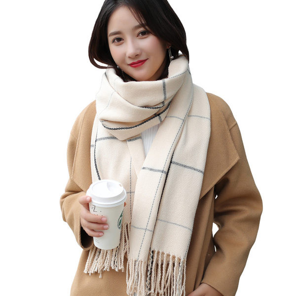 Γυναικείο καρό ζεστό κασκόλ σε πολλά χρώματα