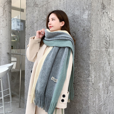 Νέο μοντέλο χειμωνιάτικο κασκόλ με κρόσσια σε πολλά χρώματα - κατάλληλο για γυναίκες και άνδρες