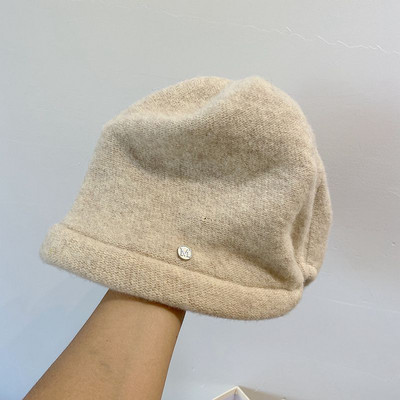 Μάλλινο πλεκτό καπέλο με μεταλλικό στοιχείο - ρυθμιζόμενο