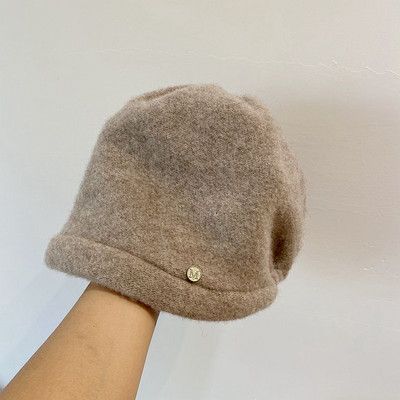 Μάλλινο πλεκτό καπέλο με μεταλλικό στοιχείο - ρυθμιζόμενο