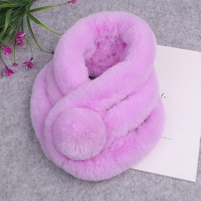 Дамски пухен шал в няколко цвята