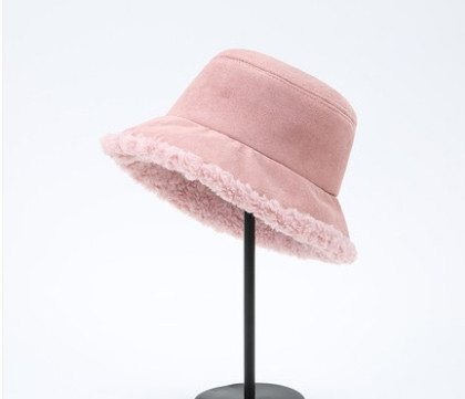 Pălărie modernă de pescuit pentru femei cu puf