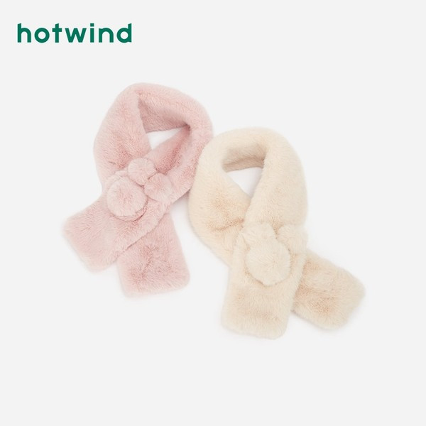 Дамски зимен шал с 3D елемент пух