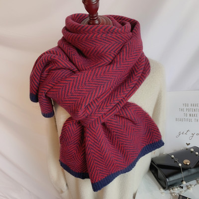 Модерен плетен шал подходящ за зимата с дължина 200см