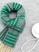 Νέο μοντέλο ζεστό χειμωνιάτικο κασκόλ με κρόσσια - τρία χρώματα