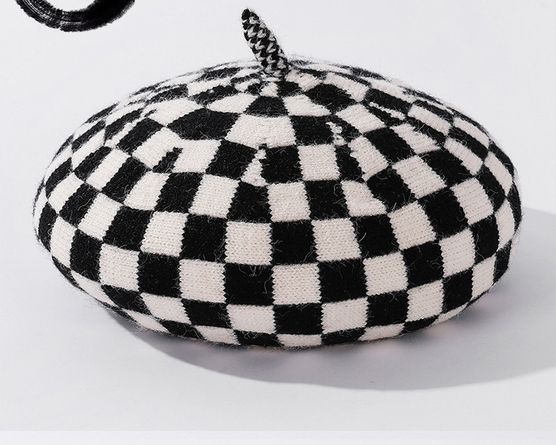 Καρό casual γυναικείο σκουφάκι