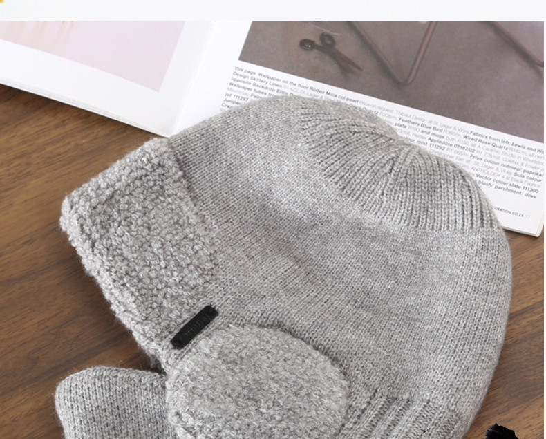 Γυναικείο χοντρό πλεκτό καπέλο με κασκόλ