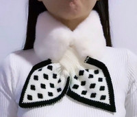 Ženski donji šal ovratnik s pletenim vezama