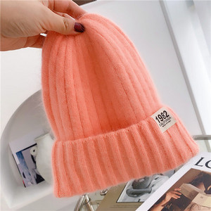 Γυναικείο μάλλινο καπέλο με στάμπα