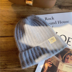 Γυναικείο μάλλινο καπέλο με στάμπα