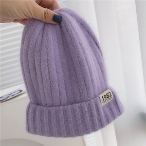 Γυναικείο μάλλινο καπέλο με στάμπα