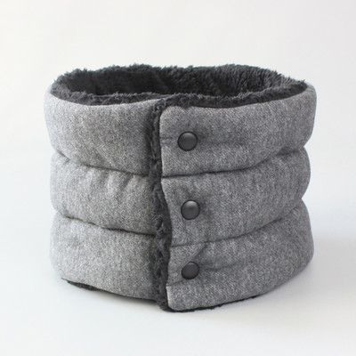 Γυναικείο χειμωνιάτικο κασκόλ με ζεστή φόδρα και κουμπιά