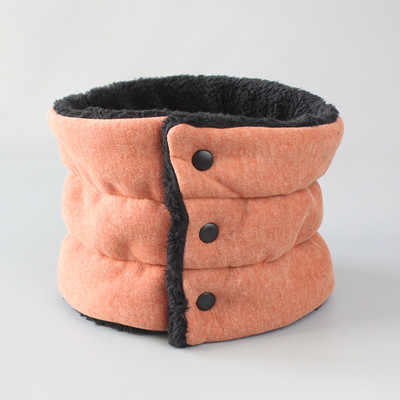 Γυναικείο χειμωνιάτικο κασκόλ με ζεστή φόδρα και κουμπιά