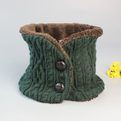 Γυναικείο πλεκτό κασκόλ γιακά με κουμπιά