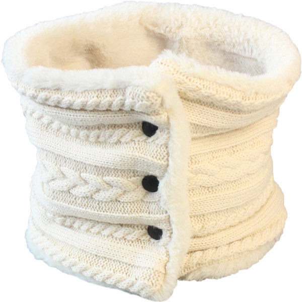 Дамски топъл шал тип яка с копчета