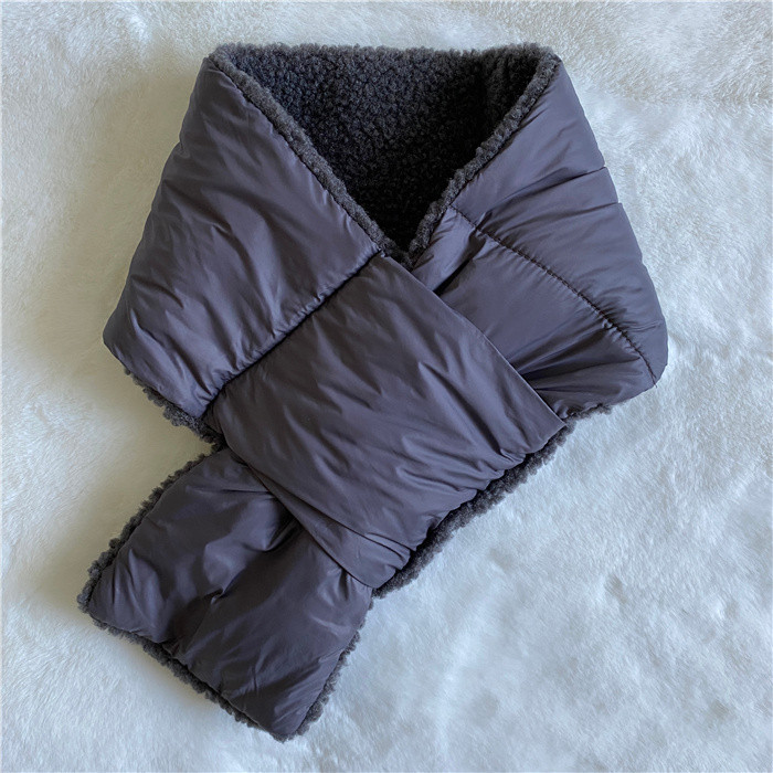 Дамски шал тип яка с две лица - за есента и зимата