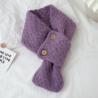 Γιακά-κασκόλ για το φθινόπωρο και χειμώνα πλεκτό με κουμπιά